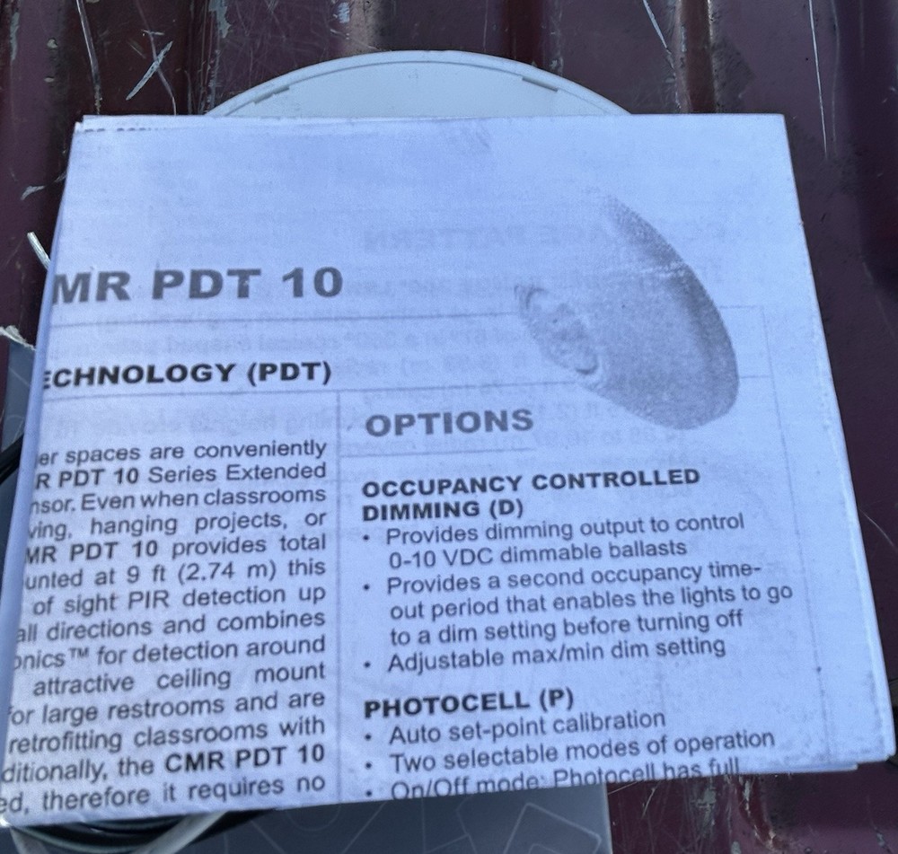 GET 2 CMR PDT 10 EXTENDED RANGE 360 SENSOR CEILING MOUNT LINE VOLTAGE DUAL TECH.