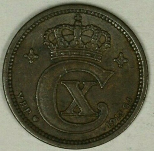 Denmark 2 Ore 1913 XF A2411