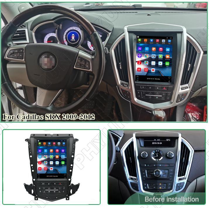 9.7'' Vertical Stereo Radio Android 11 GPS Head Unit For Cadillac SRX 2009-2012