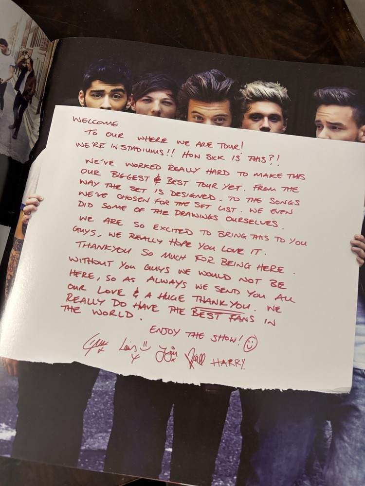 One Direction Where We Are Tour 12" X 12" Large Program 2014