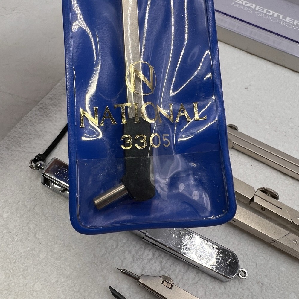 STAEDTLER MARS QUICKBOW National Kern Compass Drafting tools lot (case broken)