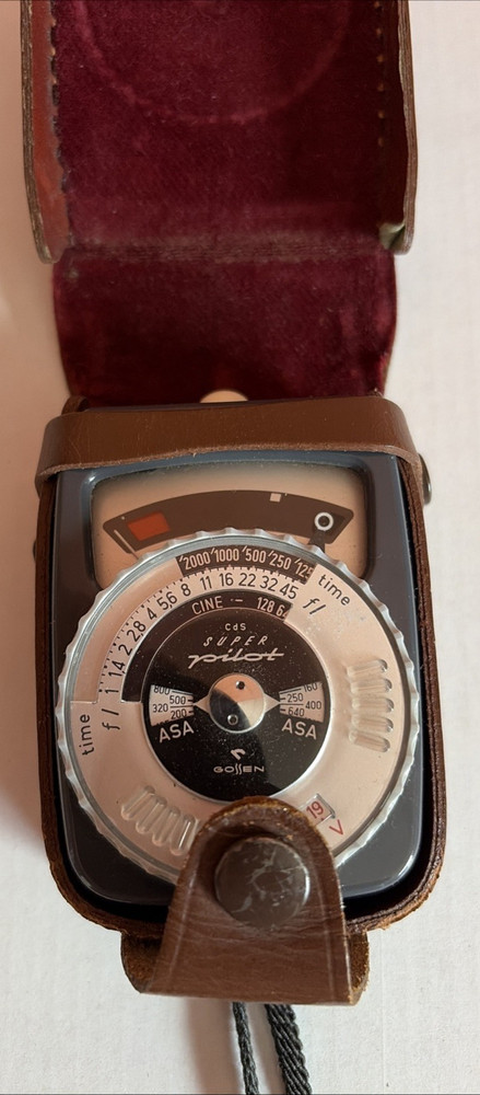 Gossen CdS Super Pilot Light Meter Untested with Case
