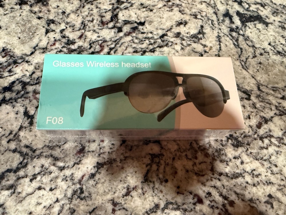 F08 Smart Glasses Wireless Headset Charging Black Frame
