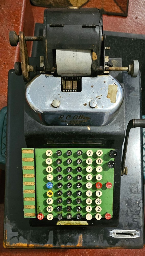 Vintage R.C. Allen Cash Register Adding Machine