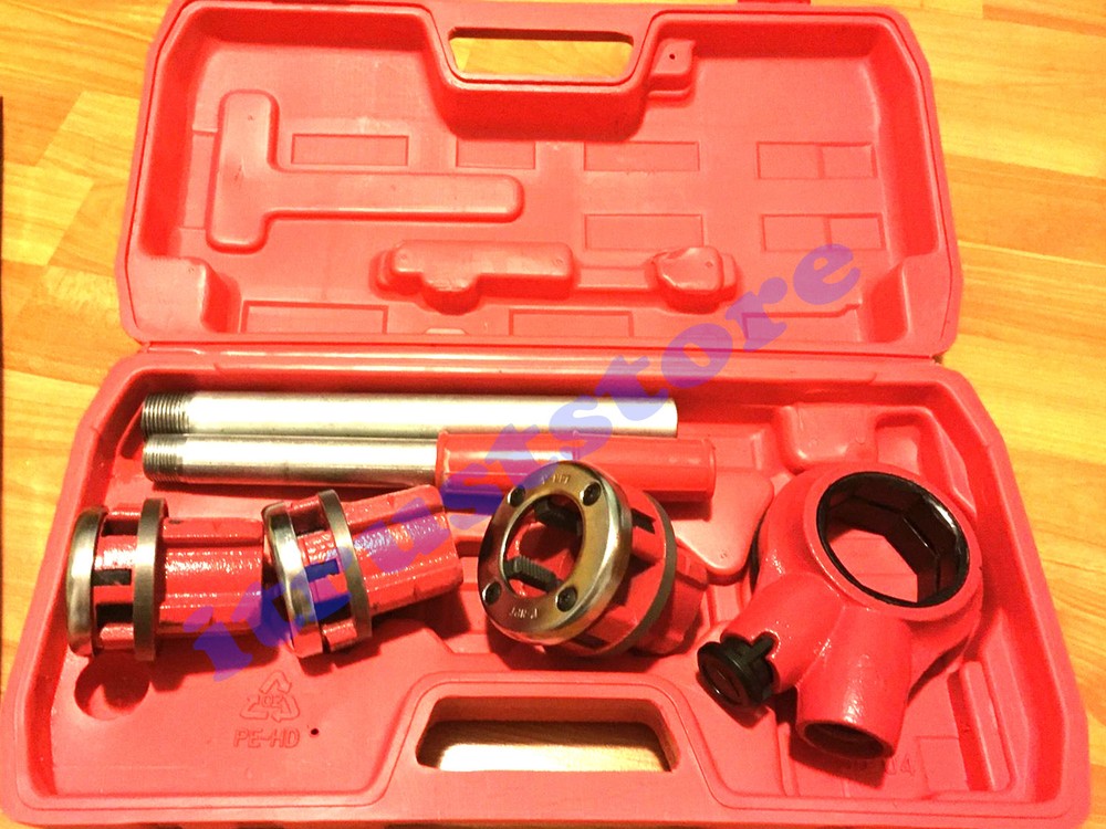 RATCHETING PIPE DIE THREAD MAKER THREADER TOOL RATCHET THREADING PLUMBING KIT
