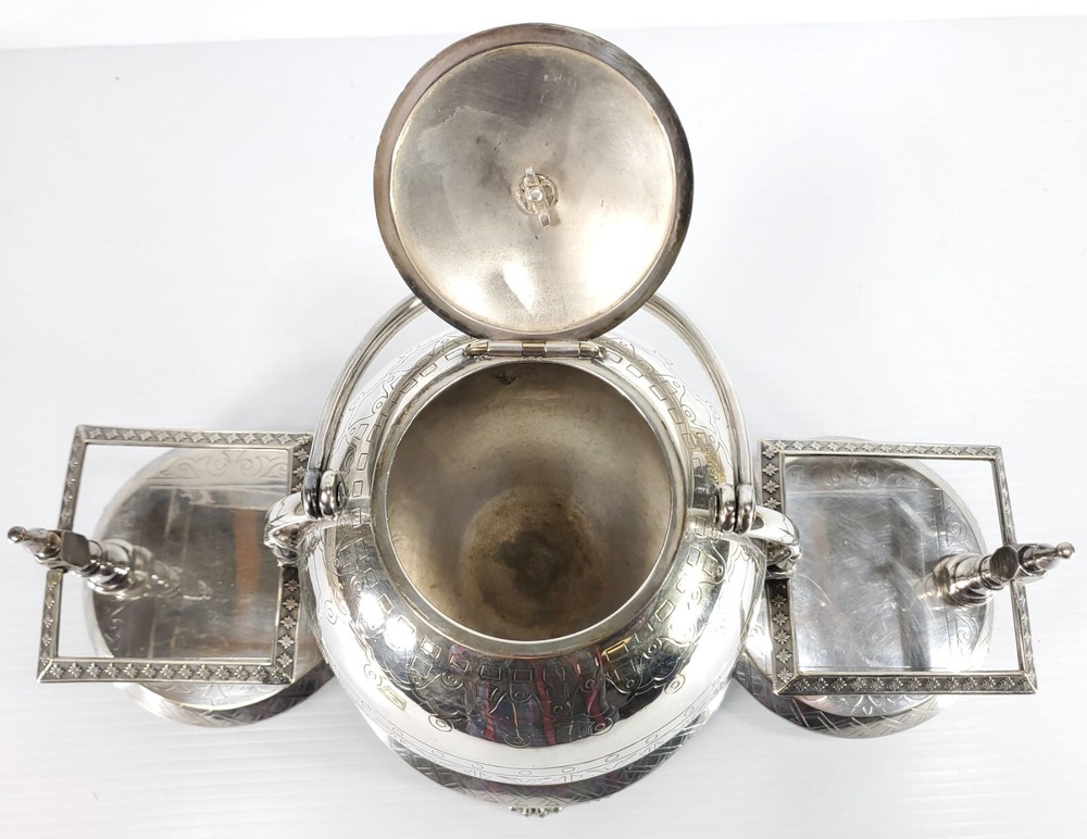 Fancy Antique Silverplate Serving Piece with Elephant Design