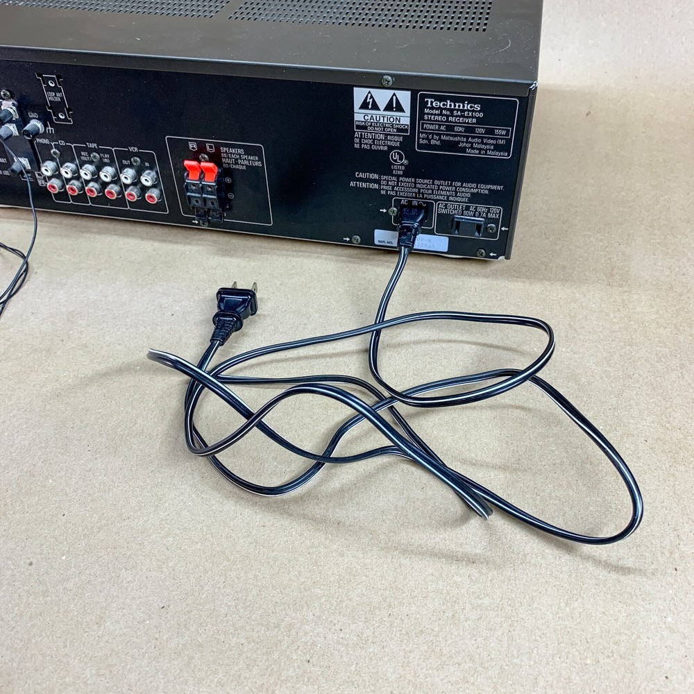 Technics SA-EX100 AV Control Stereo Receiver Amplifier Bundle with Remote Works