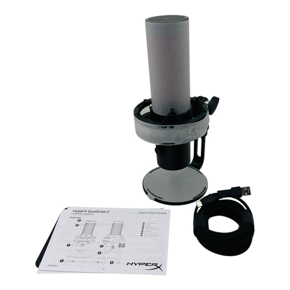 HyperX QuadCast 2 USB Microphone Black for PC Mac PS5 PS4