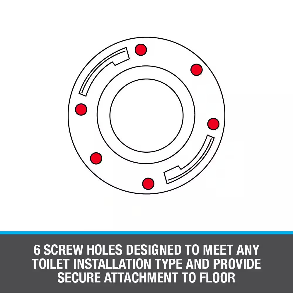 4 In. PVC Open Toilet Flange