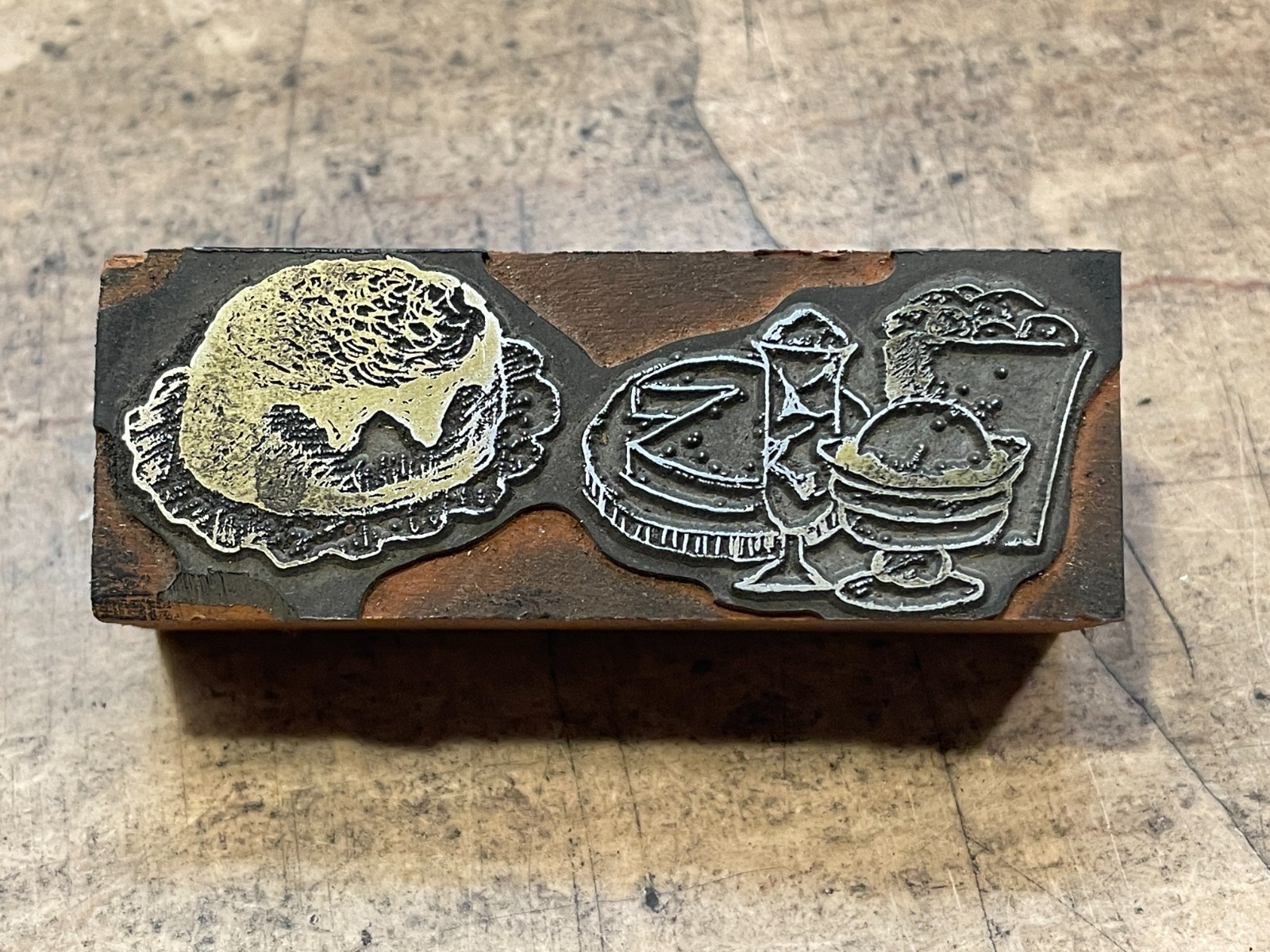 Printing Letterpress Printers Block Food On Table / Hospitality (1259)