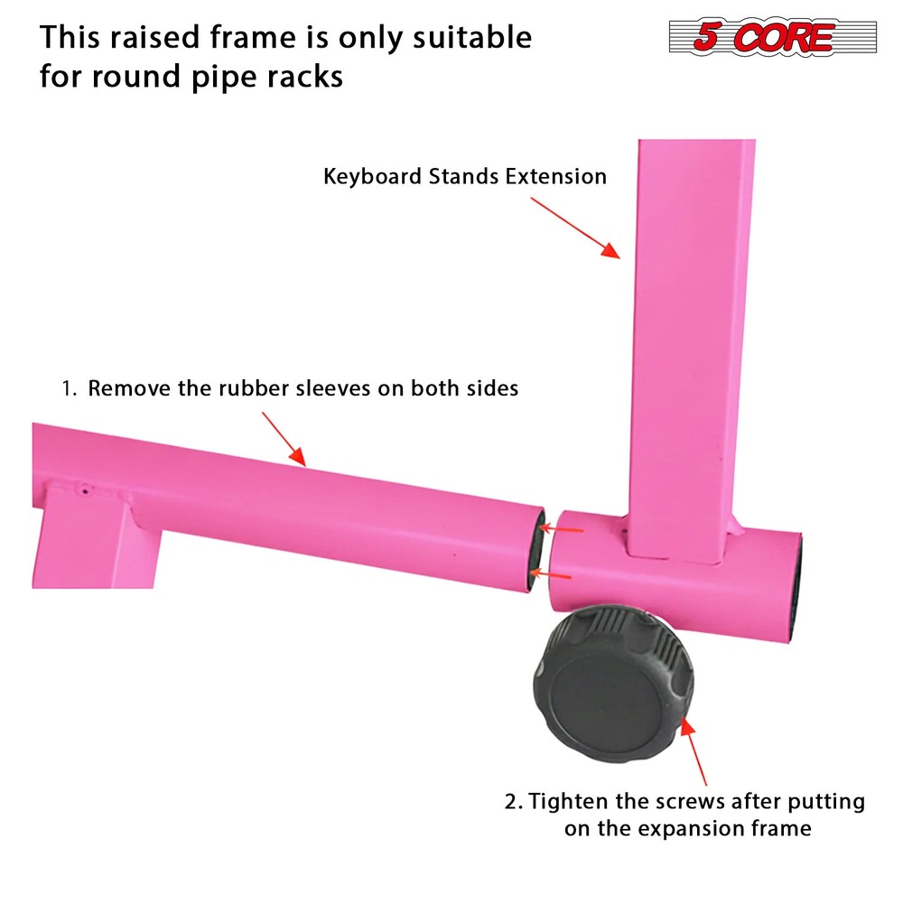 5 Core Keyboard Stand Adapter 2 Tier Adjustable Second Add On Extension