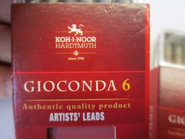 2 PACK Set of 12 Koh-I-Noor Gioconda 5.6 mm Leads for Artists' Drawing 4865 6B