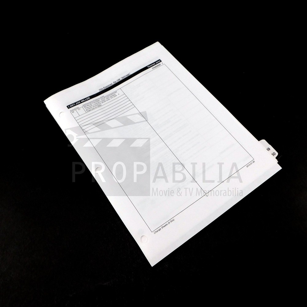 THE EXPANSE Costume Breakdown Script Original Series Prop (8901-4657)