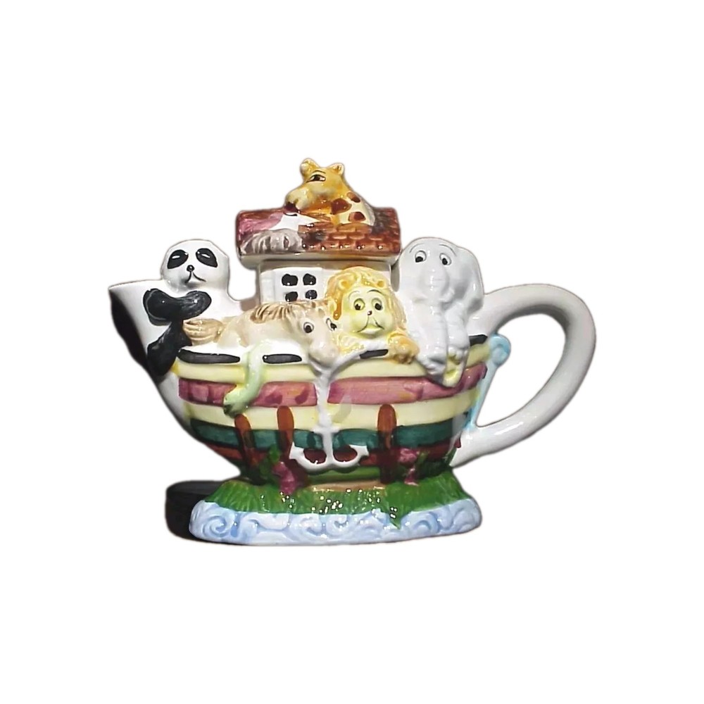 Ceramic NOAH'S ARK Teapot Hand Painted
