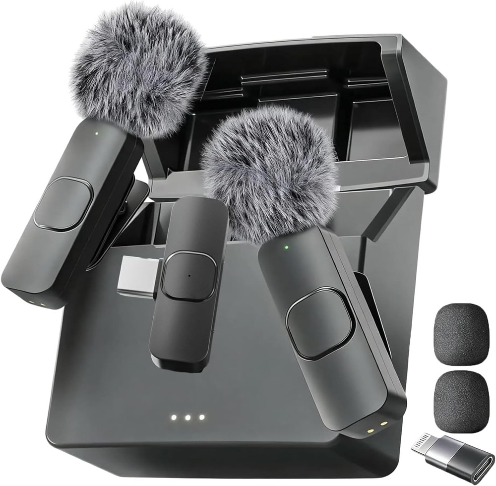 Latest Model - Wireless Microphone for iPhone. iPad. Android. La...