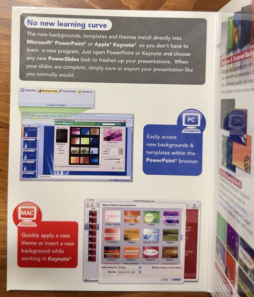 MAC or PC NOS PowerSlides Duo Backgrounds & Templates for PowerPoint