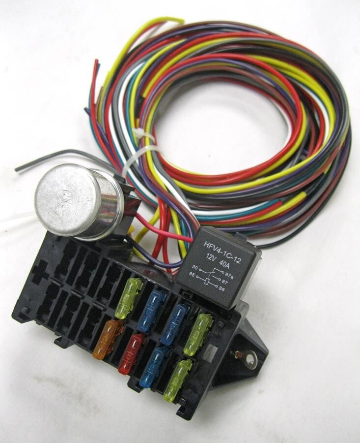 8 Circuit Universal Wire Harness Muscle Car Hot Rod Street Rod Rat Starter Panel