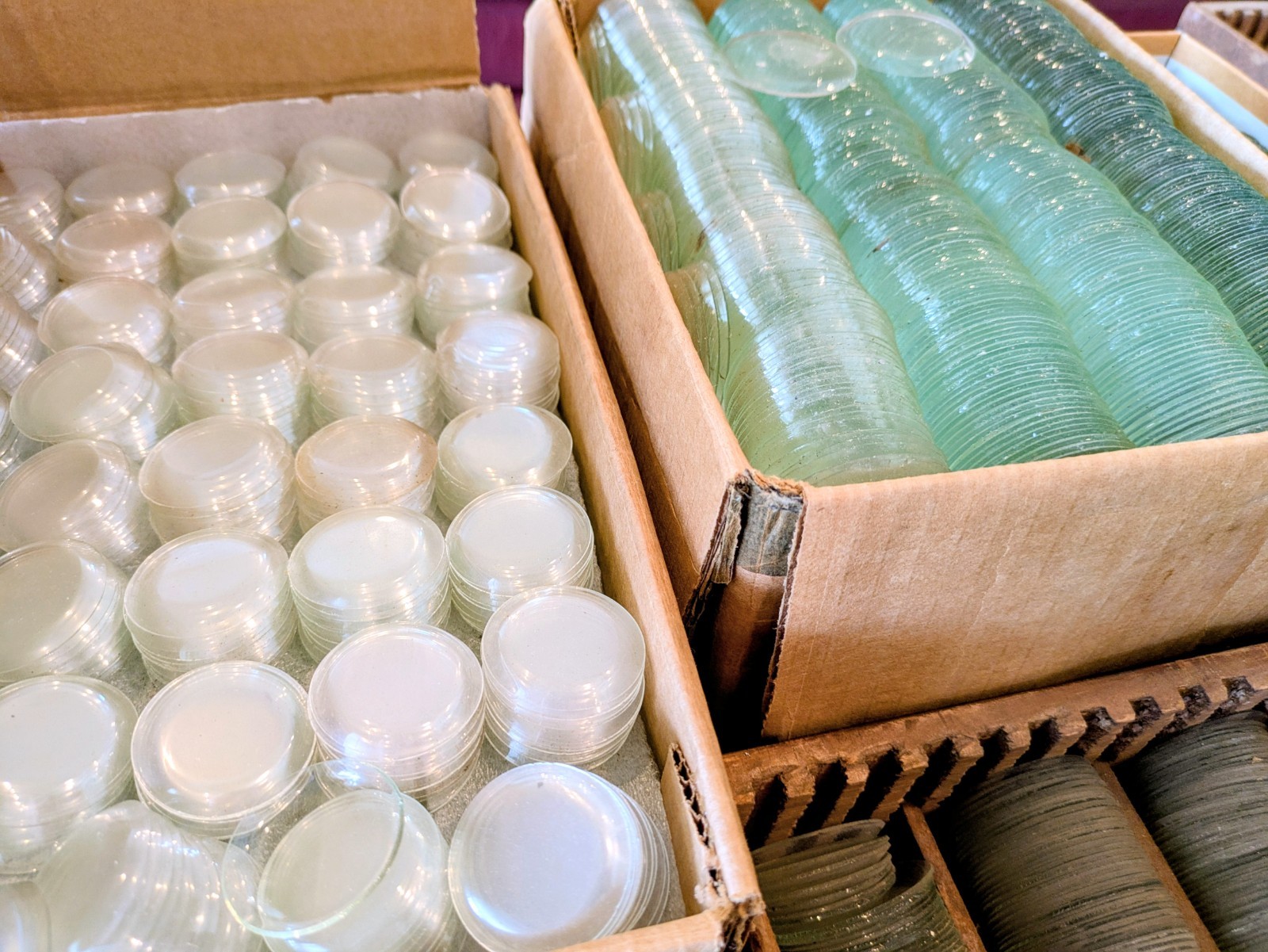 Pocket Watch Crystals, Multiple Sizes, Thousands Available, 3 Lenses / Set, NOS