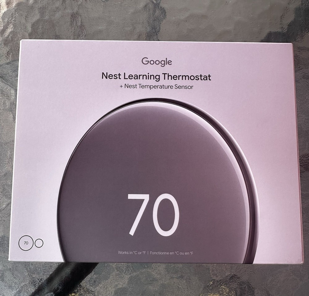 Google Nest Learning Thermostat Black with Nest Temperature Sensor