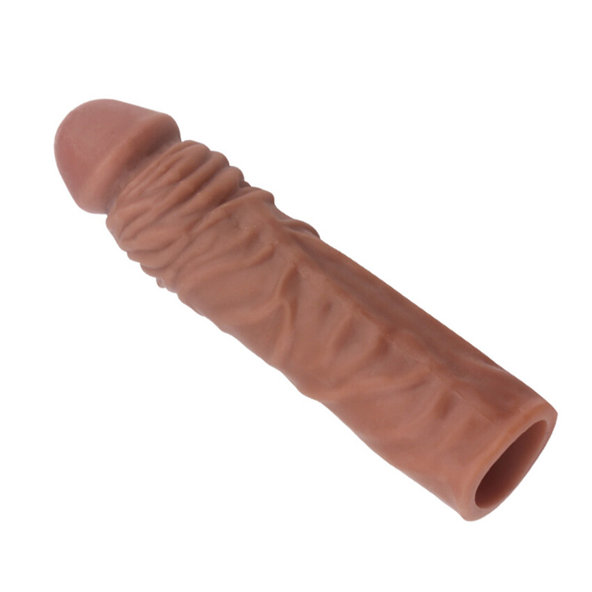 Reusable Condom Sheath Stiimulate Condom Ejaculation Delay Penis Sleeve for MALE