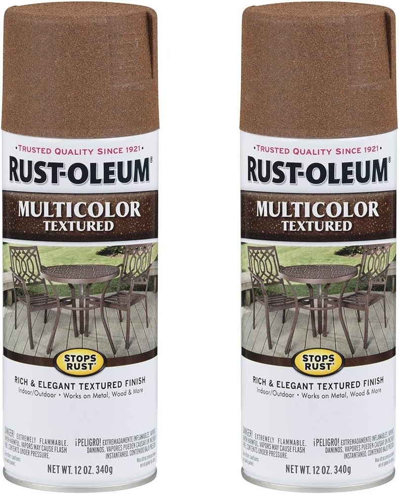 Textured Spray Paint Rustic Umber 12oz Multi Surface 2 Pack