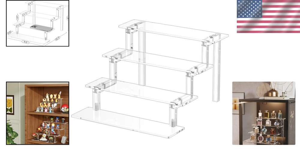 Versatile 4-Tier Acrylic Display Elevator for Perfumes or Funko POP Figures