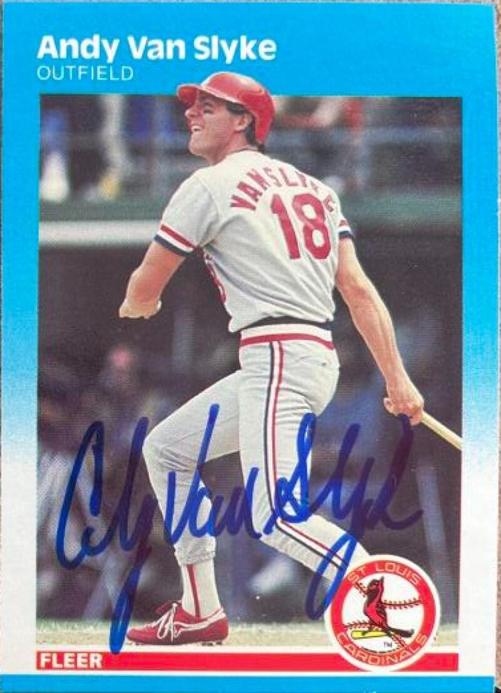 Andy Van Slyke Autographed 1987 Fleer #311