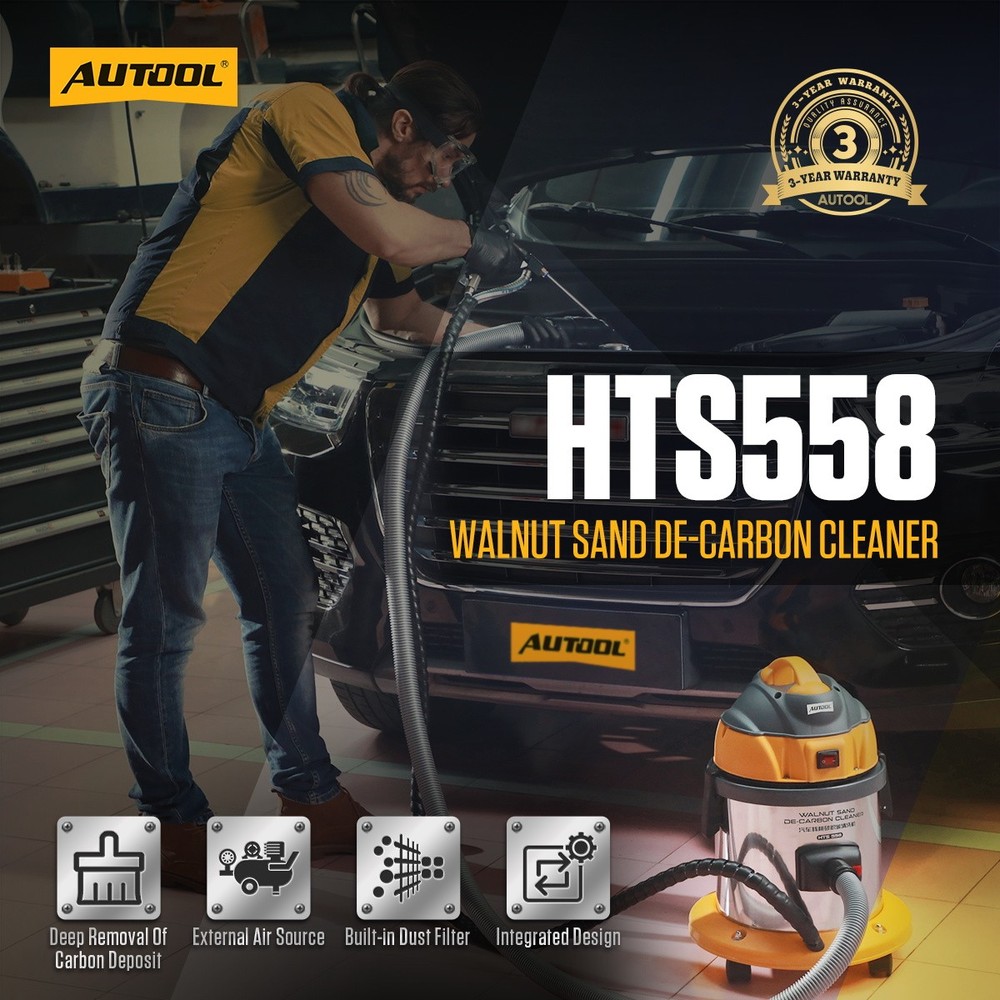 AUTOOL HTS558 Walnut Blaster Engine Intake Valve Cleaning Machine Sand Blaster