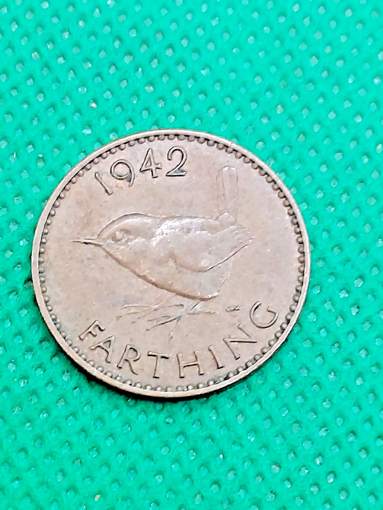 british farthing coin 1942