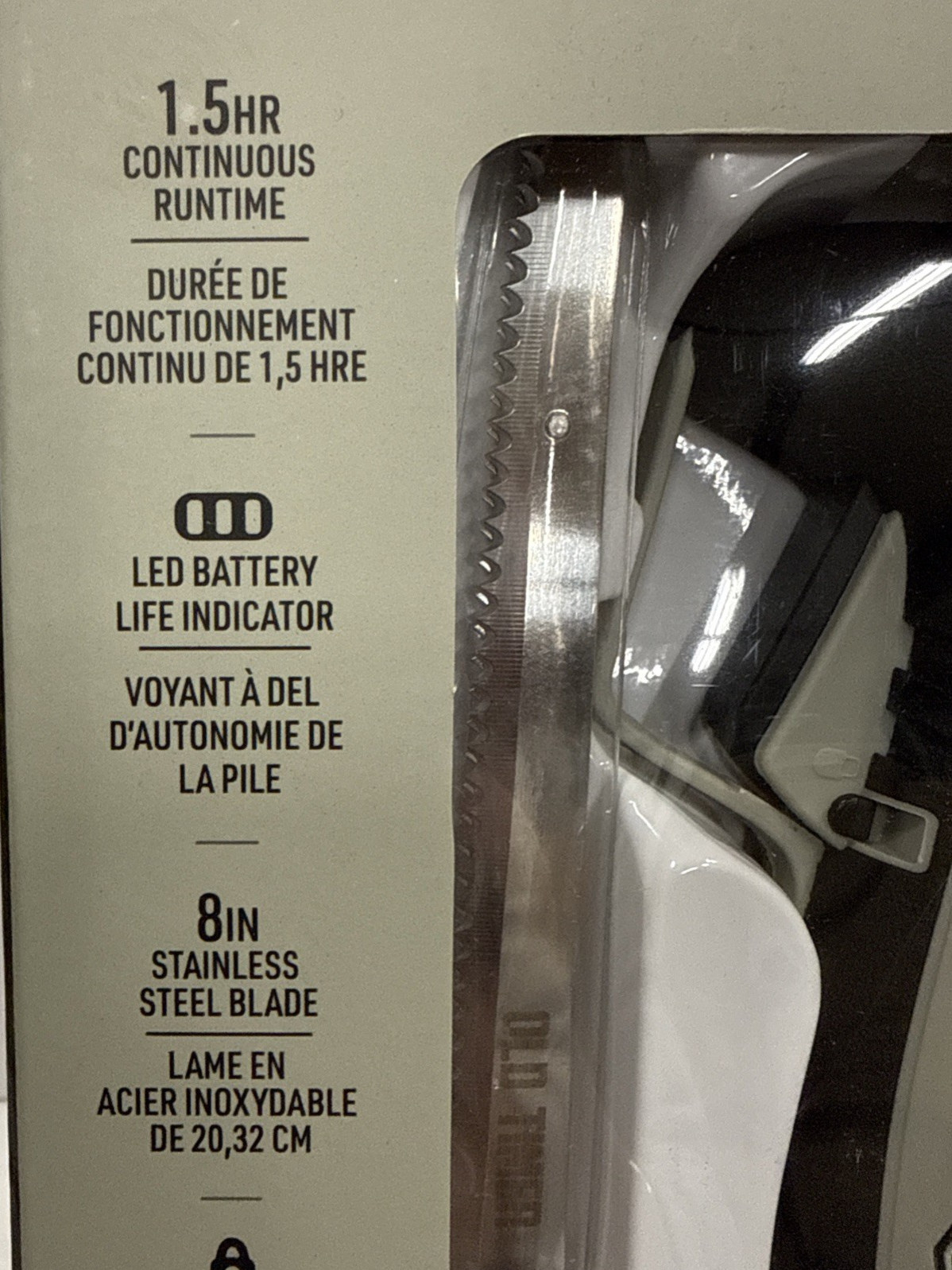 Old Timer Fillet Knife, Rechargeable Lithium Ion, Fixed Blade, 8 inch 1140756