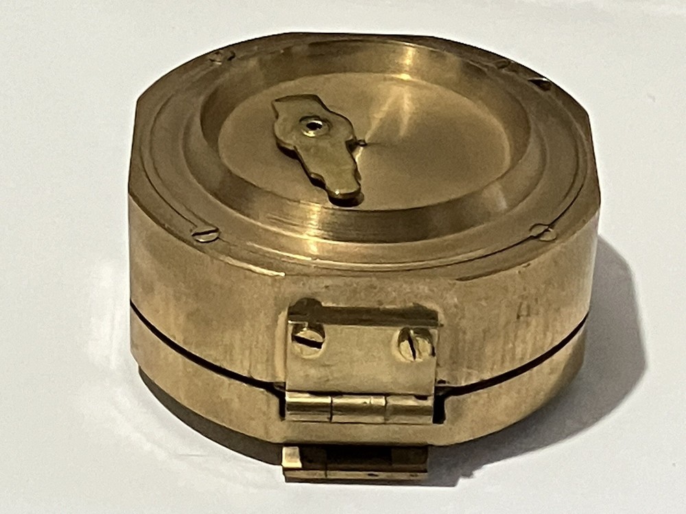 Brass Maritime Compass With Case