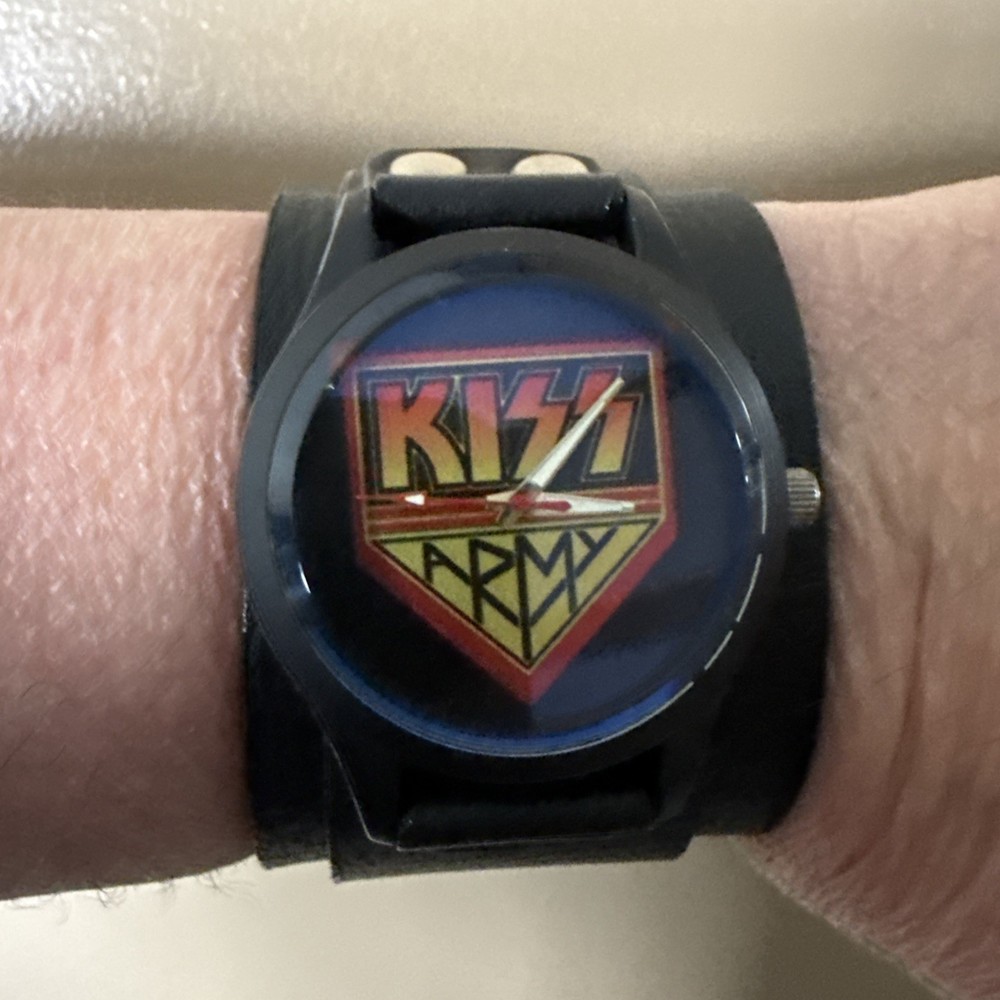 Kiss Army Watch With Adjustable Leather Wristband