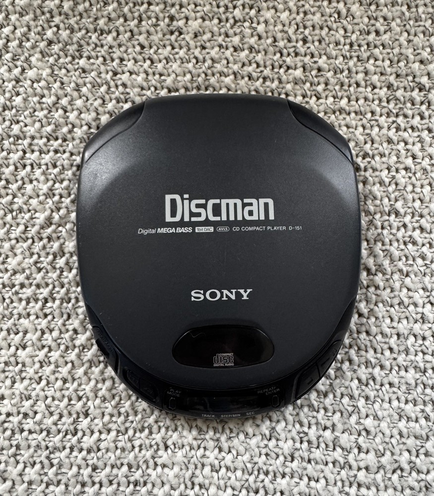 SONY Discman D-151 Portable CD Player, Tested, Serviced, Fully Working