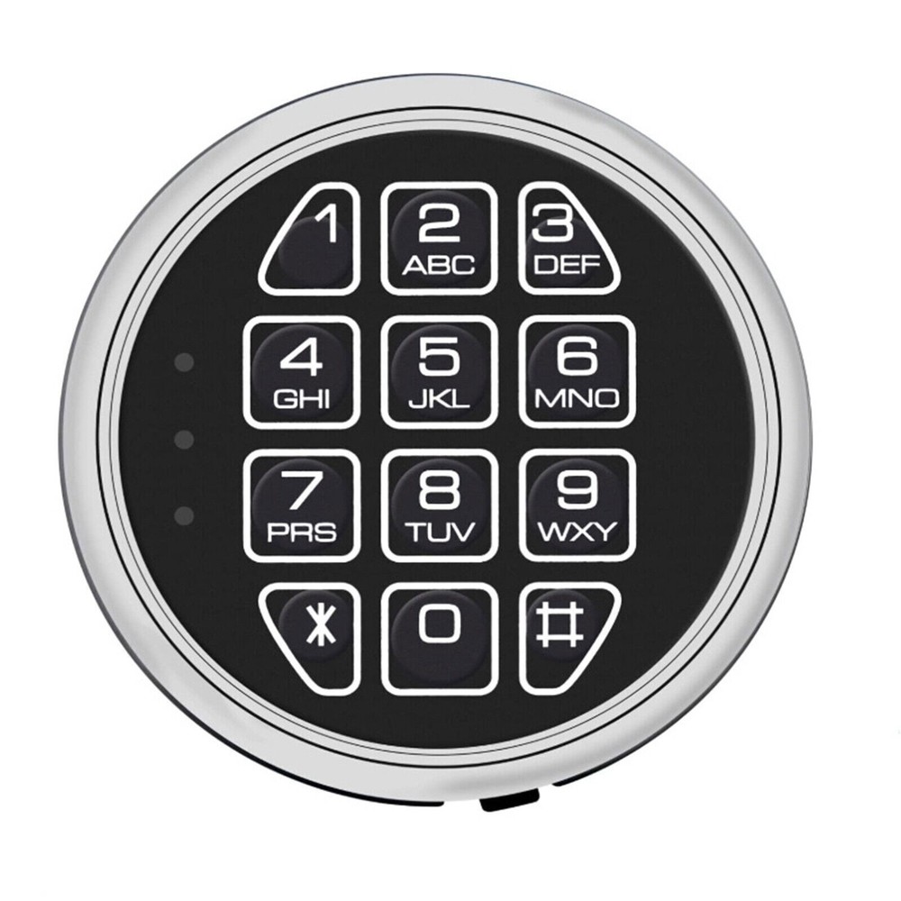 Safe Lock Replacement Chrome Keypad Safe Electronic Lock Solenoid 2 Key NEW