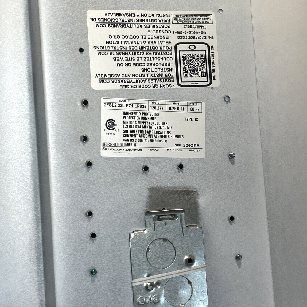 Lithonia Lighting Dimmable LED Recessed Troffer In Ceiling Light 2 ft x 2 ft