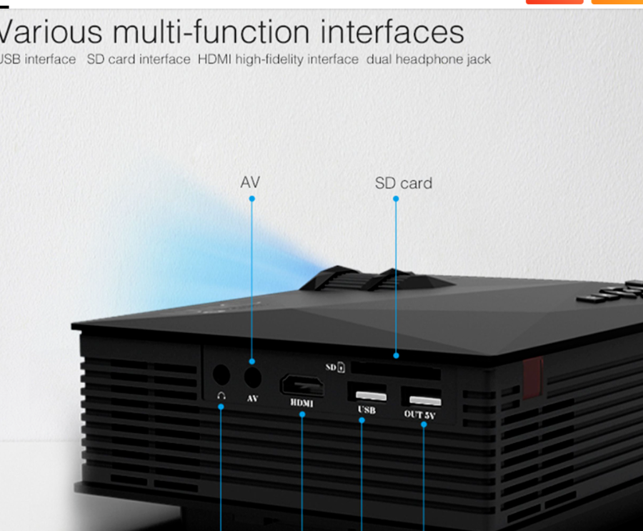 UNIC LCD Projector 80ANSI Lumens 1920*1080 Resolution Mini Projector UC68