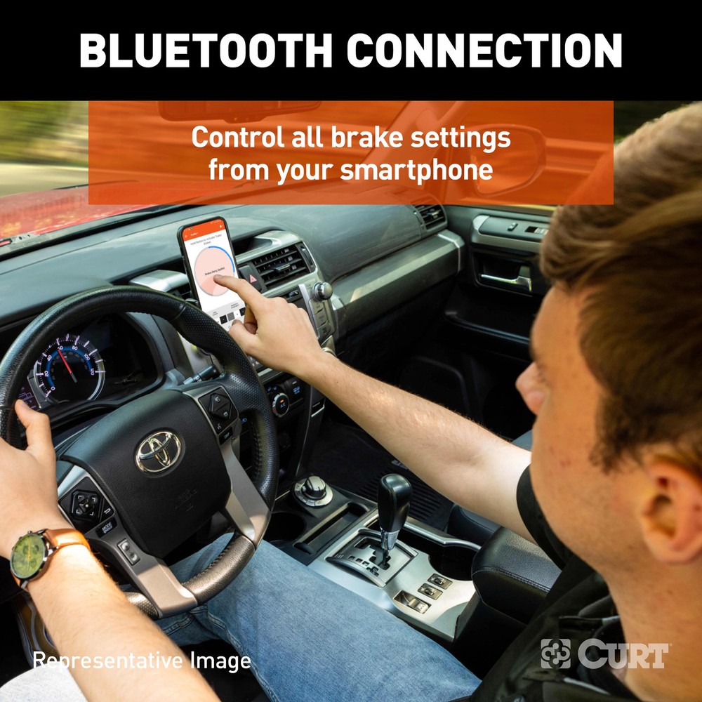 CURT Echo In-Line Trailer Brake Controller With Bluetooth Connection Part# 51200