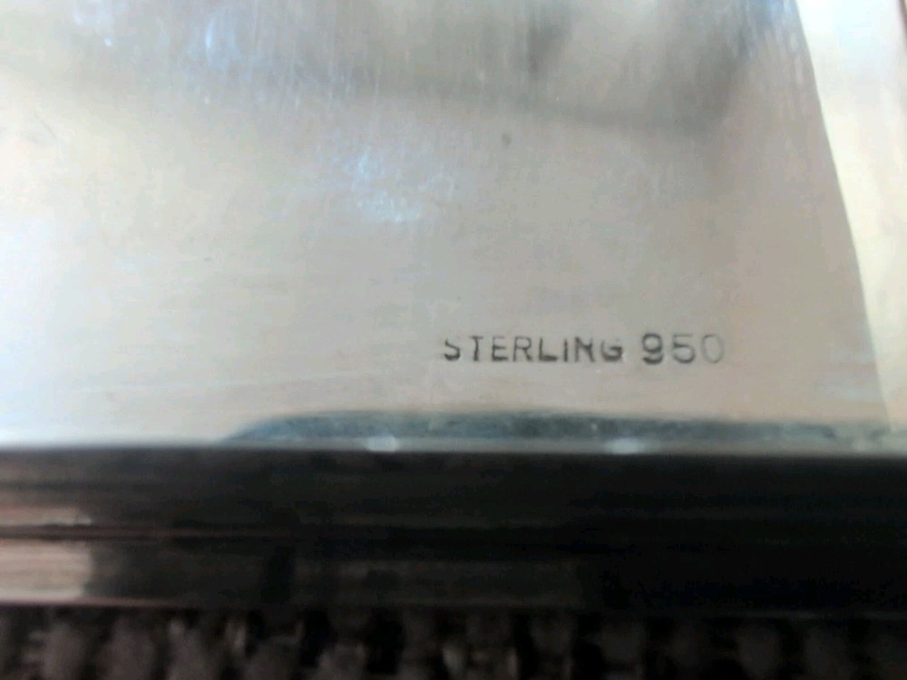 ANTIQUE ETCHED SILVER CIGARETTE CASE STERLING SILVER 950
