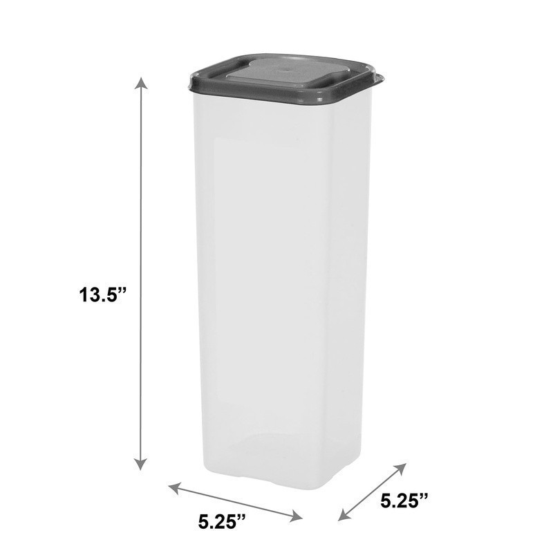 Bread Storage Container Plastic Freshness Keeper Clear Gray Lid Durable Compact