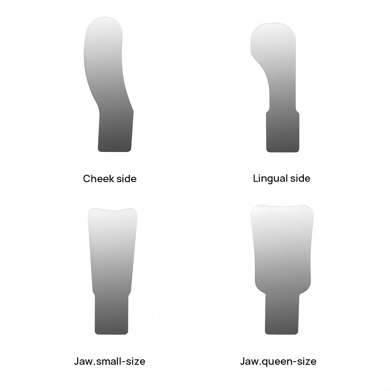 Dental Occlusal Mirror Fog Free LED Intra Oral Photo System 4 Mirrors Anti-Fog