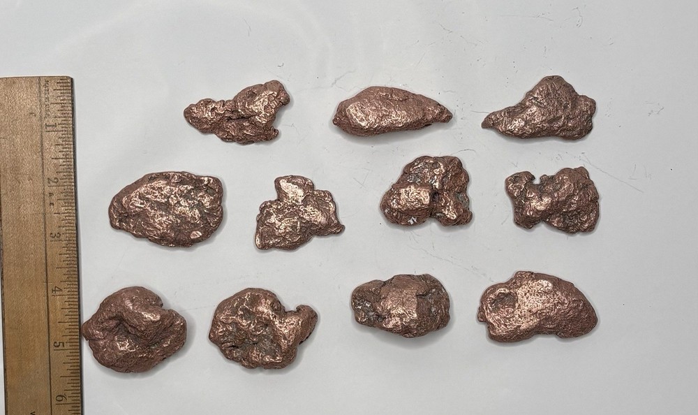 Native Upper Michigan Native Keweenaw Solid Copper Specimen Nuggets 2 Pound Lot