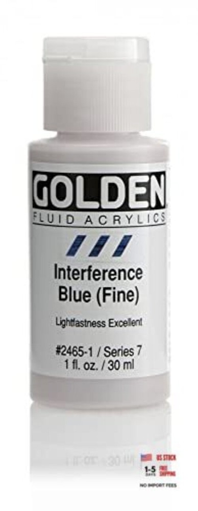 Fluid Acrylics by , Interference Blue (Fine), 1 fl. oz. Bottle, Professional