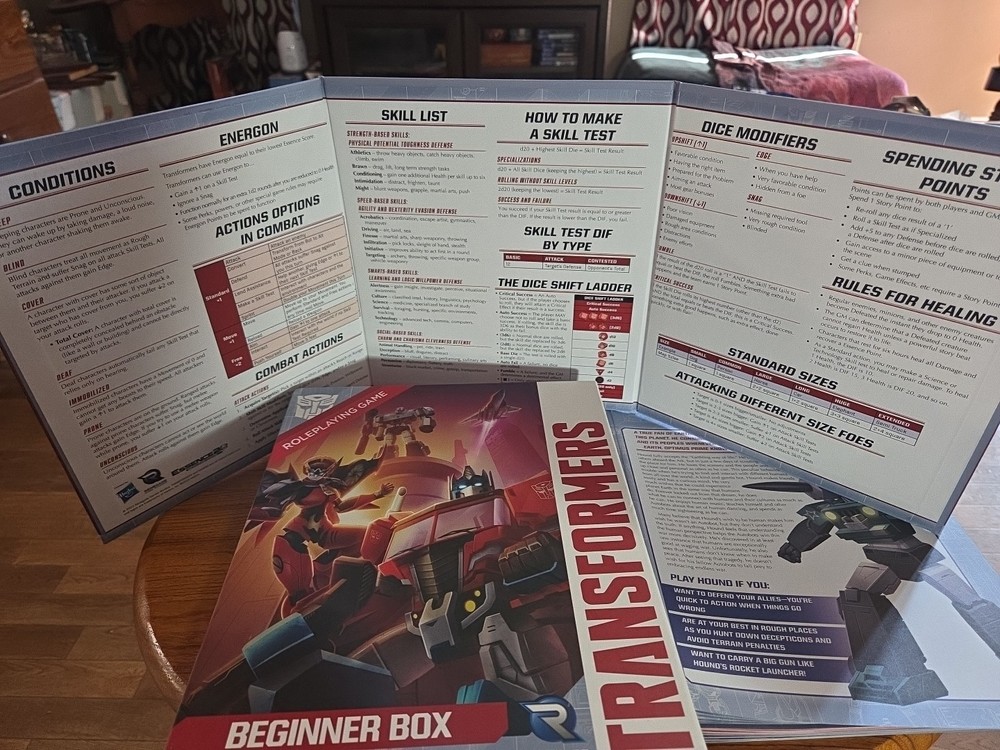 Transformers Roleplaying Game: Beginner Box Roll Out 2024 Hasbro. Open Box Only.