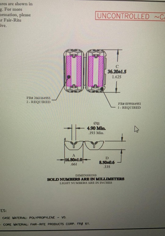 0461164951 FARE-RITE SNAP ***10 PC LOT Noise Filter Clip Snap