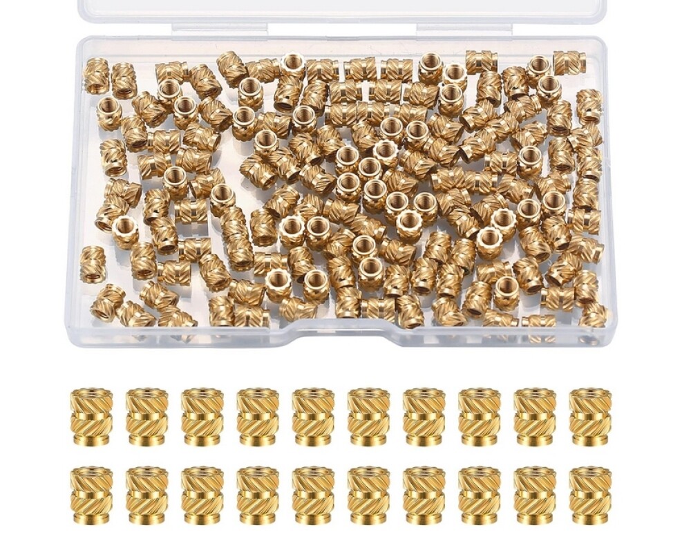 M2/M3/M4/M5 Thread Knurled Brass Threaded Heat Set Heat Resistant Insert