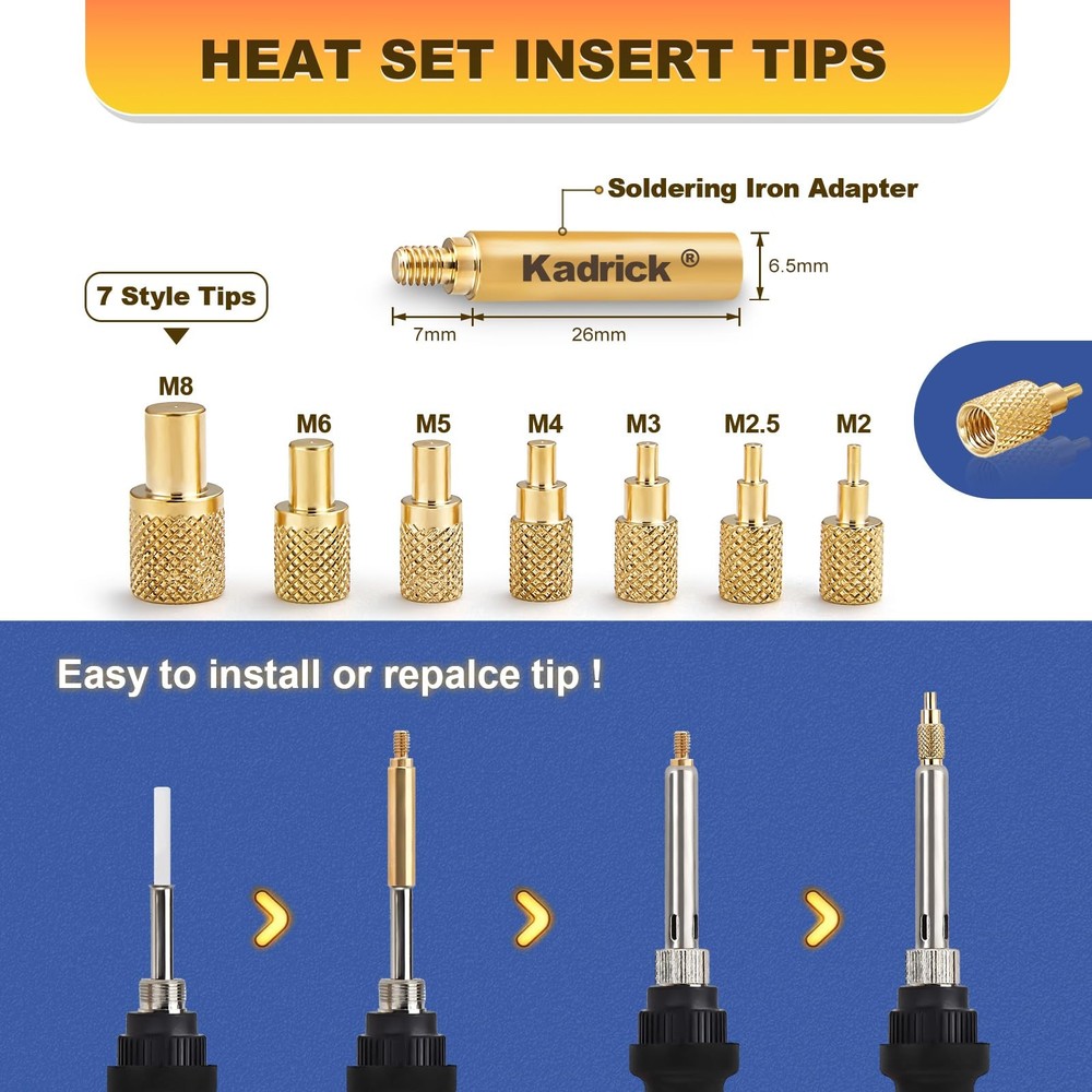Vertical Heat-Set Insert Press Machine with 80W Digital Temperature-Controlle...