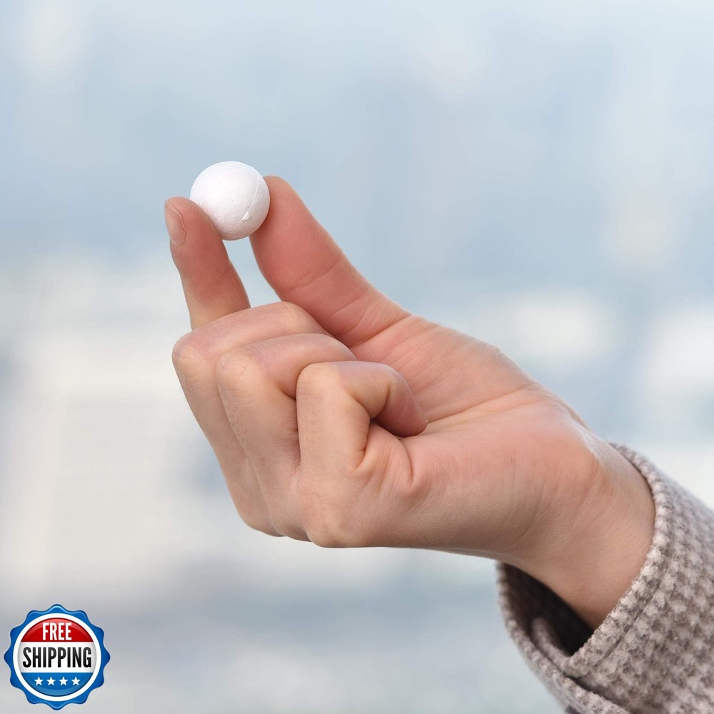 uxcell 25Pcs 1.5" White Polystyrene Foam Balls Smooth Round Solid Ball for Cr