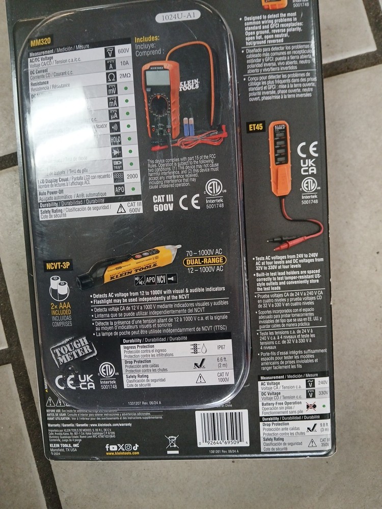 Klein Tools MM320VP Multimeter Electrical Test Kit