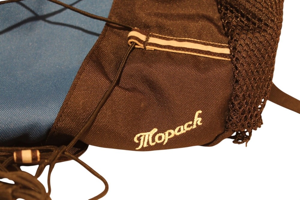 Vintage North Face Mopack Backpack Black & Blue Adjustable Straps & Side Pockets