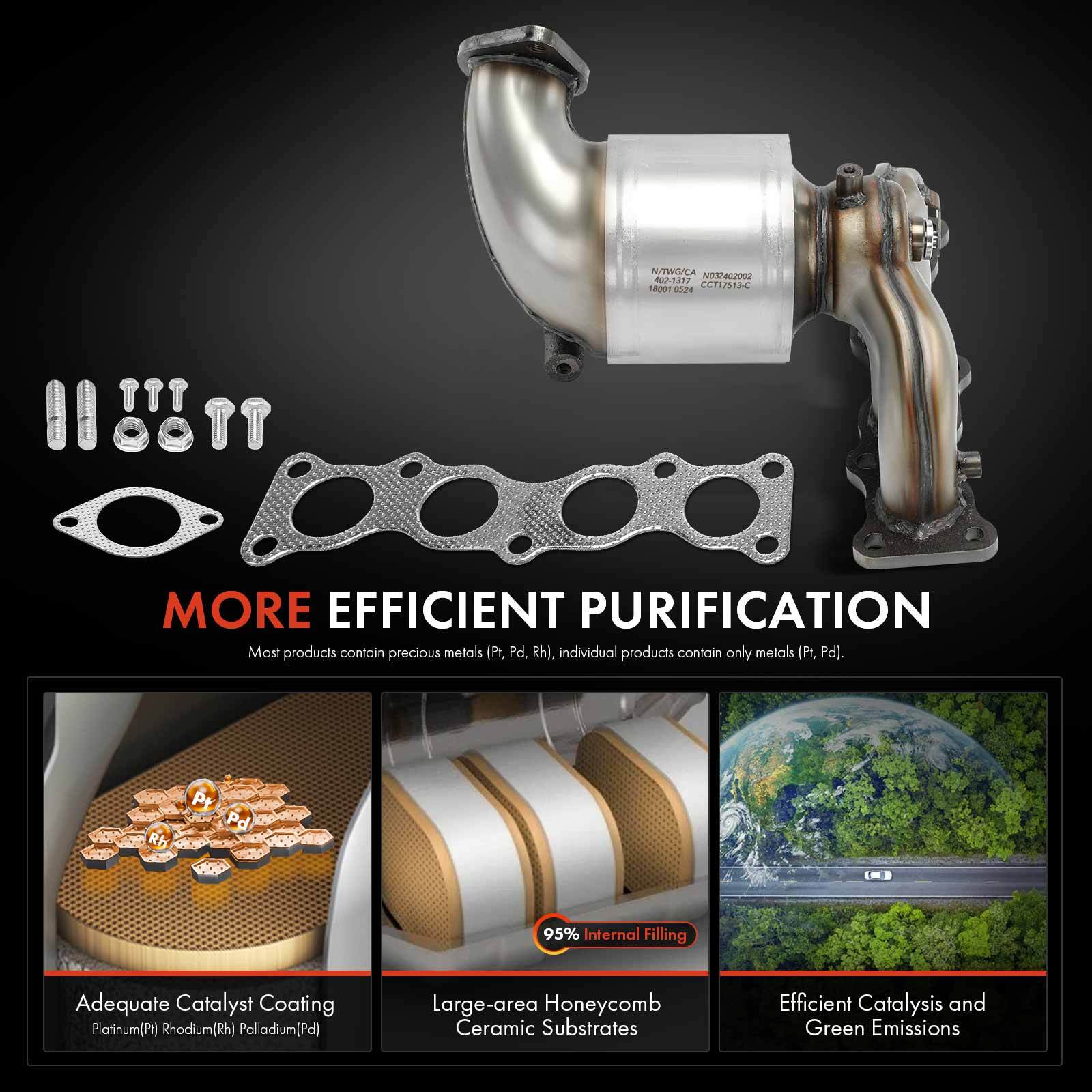 Front Side Catalytic Converter for Hyundai Santa Fe Tucson Kia Sorento Sportage